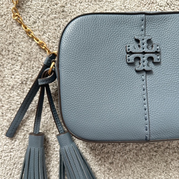 SOLD | Tory Burch Brunnera Blue McGraw Camera Bag Like New - Picture 7 of 16